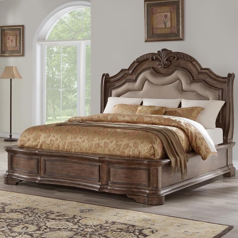 Avalon Furniture Tulsa B1495 5/0 Queen Upholstered Bed with Shaped
